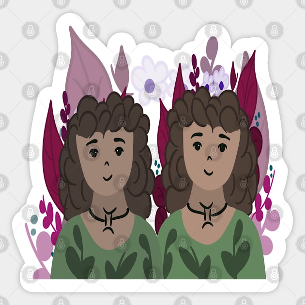 Gemini Girls Sticker by Antiope